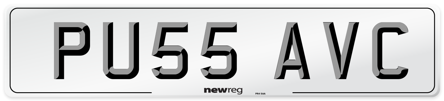 PU55 AVC Number Plate from New Reg